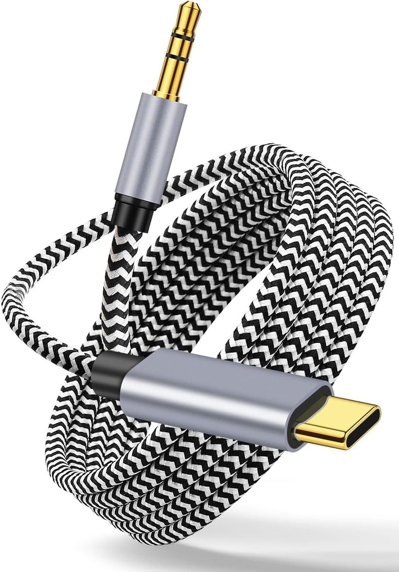 LecLooc USB C to 3.5mm Audio Aux Jack Cable 4FT, Type C to 3.5mm HiFi Aux Cord for iPhone 16 15 Pro Max 15 Pro 15 Plus, Google Pixel 9 8 7 6 Pro 5,Galaxy S24 S23 Ultra S22 S21 Note 20, OnePlus 7T 8Pro - Image 1